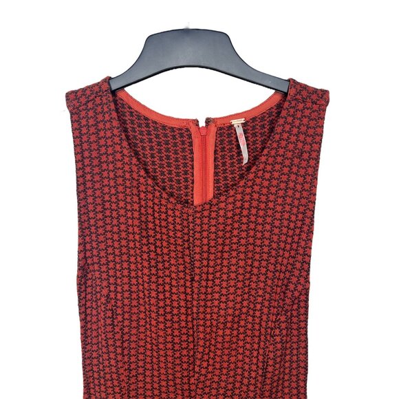 Free People Mod Mini Romper Playsuit Red & Black Sleeveless Women’s Size 10 - Picture 10 of 15